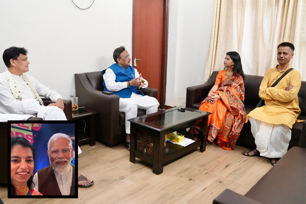 ബിഹാർ നിയമസഭാ തിരഞ്ഞെടുപ്പ് ; ഗായിക മൈഥിലി താക്കൂർ മത്സരിച്ചേക്കുമെന്ന് സൂചന; ചിത്രങ്ങൾ പുറത്ത്